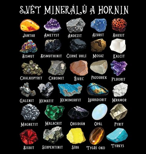Obrázek produktu Pánské tričko Svět Minerálů a Hornin
