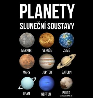 Obrázek 2 produktu Dětské tričko Přehled Planet Sluneční soustavy