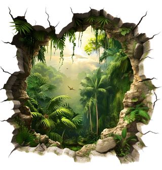 Obrázek 2 produktu Dámské tričko Portál do Džungle 3D