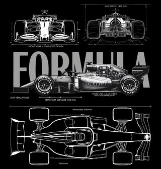 Obrázek 2 produktu Pánské tričko Technický Blueprint Formule