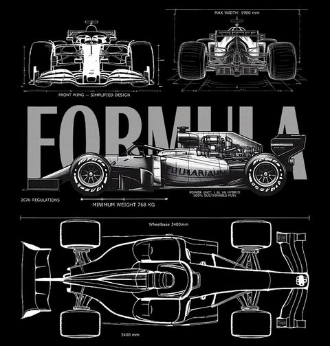 Obrázek produktu Dětské tričko Technický Blueprint Formule