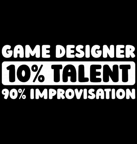 Obrázek produktu Dámské tričko Herní designér 10 % talent 90 % improvizace