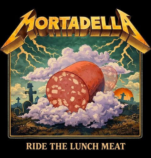 Obrázek produktu Dámské tričko Salám Mortadela Ride the Lunch Meat