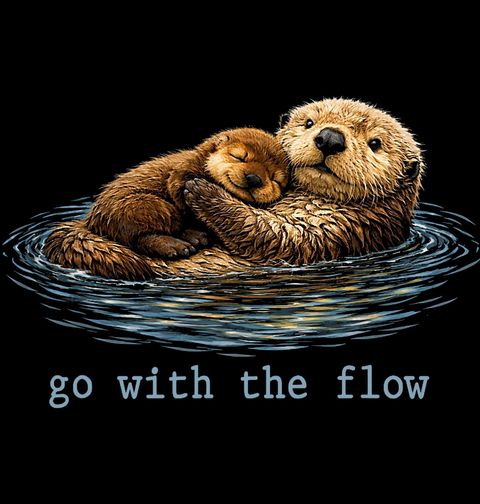 Obrázek produktu Dětské tričko Plovoucí Mořské Vydry Go with the flow