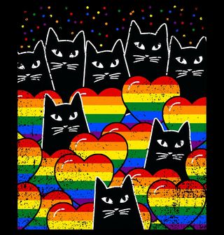 Obrázek 2 produktu Pánské tričko Kočičí Gay Pride