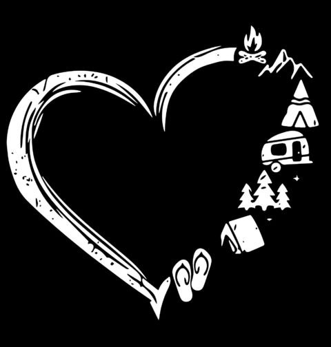 Obrázek produktu Pánské tričko Srdce Kempaře Camping Love Heart