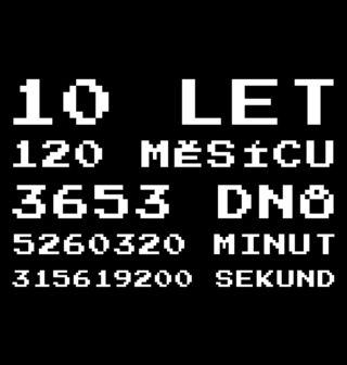 Obrázek 1 produktu Dětské tričko 10 let Života Spočítáno na Sekundy