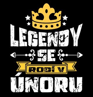 Obrázek 1 produktu Dětské tričko Legendy se Rodí v Únoru