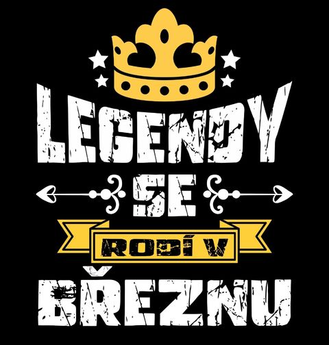 Obrázek produktu Pánská mikina Legendy se Rodí v Březnu
