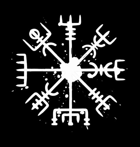 Obrázek produktu Dětské tričko Vikingský Kompas Vegvísir