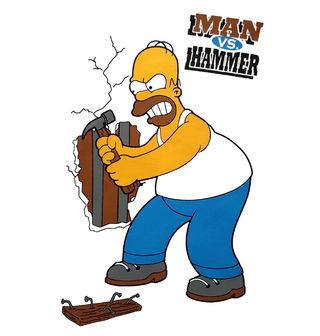 Obrázek 2 produktu Pánské tričko Muž VS Kladivo Homer Simpson The Simpsons 