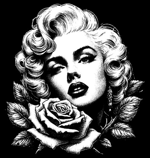 Obrázek produktu Pánská mikina Marilyn Monroe s Růží