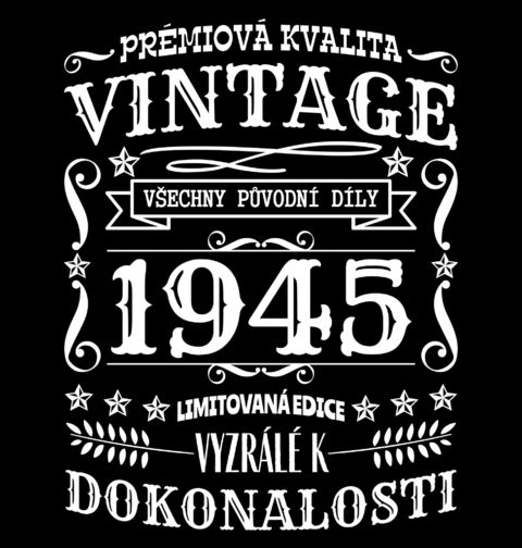 Obrázek produktu Dámské tričko Ročník 1945 Prémiová kvalita