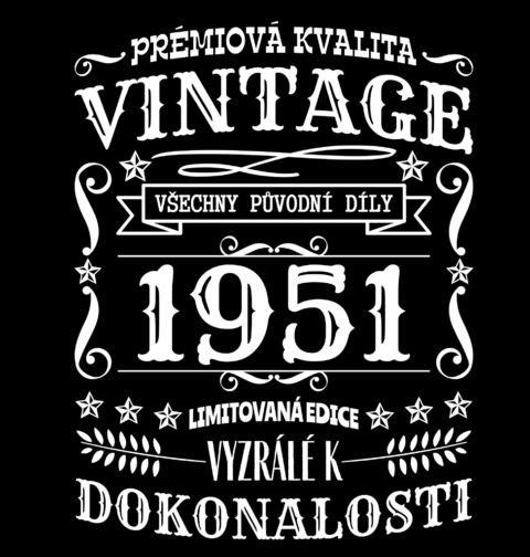 Obrázek produktu Dámské tričko Ročník 1951 Prémiová kvalita