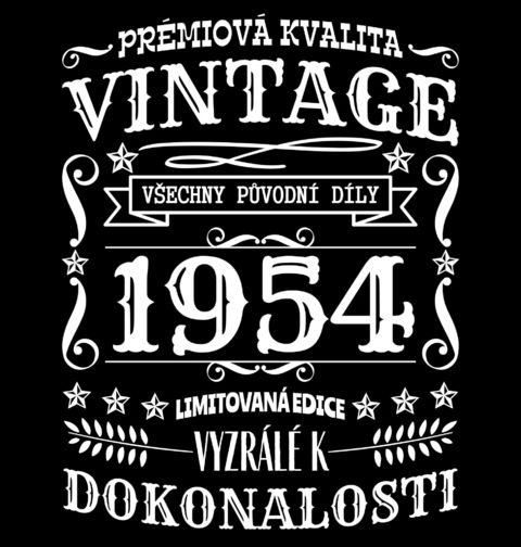 Obrázek produktu Pánské tričko Ročník 1954 Prémiová kvalita