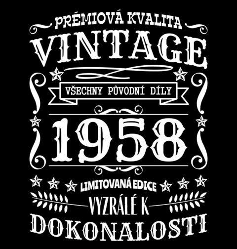 Obrázek produktu Pánské tričko Ročník 1958 Prémiová kvalita