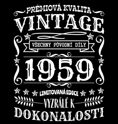 Obrázek produktu Dámské tričko Ročník 1959 Prémiová kvalita