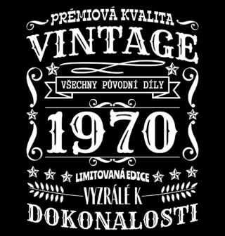 Obrázek 2 produktu Pánské tričko Ročník 1970 Prémiová kvalita