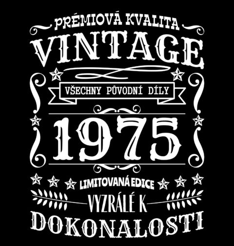 Obrázek produktu Dámské tričko Ročník 1975 Prémiová kvalita