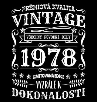 Obrázek 2 produktu Pánské tričko Ročník 1978 Prémiová kvalita