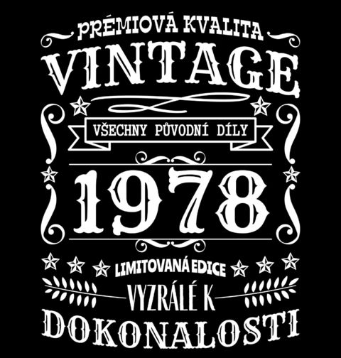 Obrázek produktu Pánské tričko Ročník 1978 Prémiová kvalita
