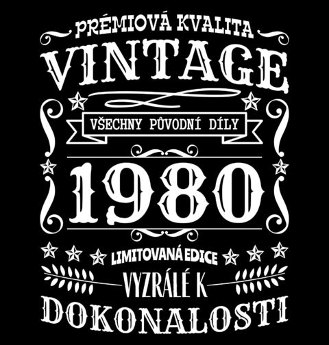 Obrázek produktu Pánské tričko Ročník 1980 Prémiová kvalita