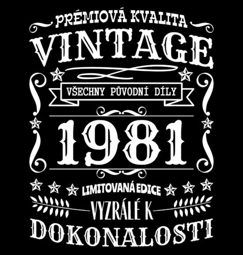 Obrázek produktu Dámské tričko Ročník 1981 Prémiová kvalita
