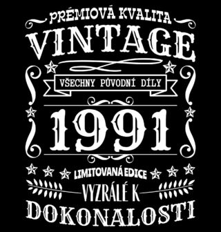 Obrázek 2 produktu Pánské tričko Ročník 1991 Prémiová kvalita