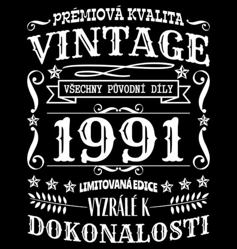 Obrázek produktu Pánské tričko Ročník 1991 Prémiová kvalita