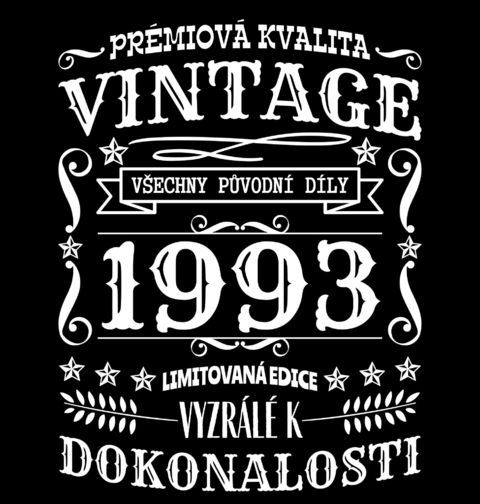 Obrázek produktu Pánské tričko Ročník 1993 Prémiová kvalita