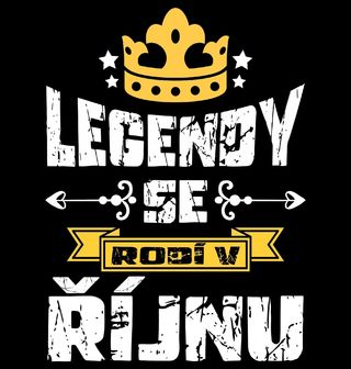 Obrázek 2 produktu Pánské tričko Legendy se Rodí v Říjnu