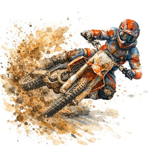 Obrázek produktu Pánské tričko Motokros Jízda v Blátě