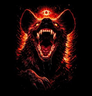 Obrázek 2 produktu Pánská mikina Ďábelsky Smějící se Hyena