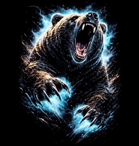 Obrázek produktu Pánské tričko Rozzuřený Medvěd Grizzly