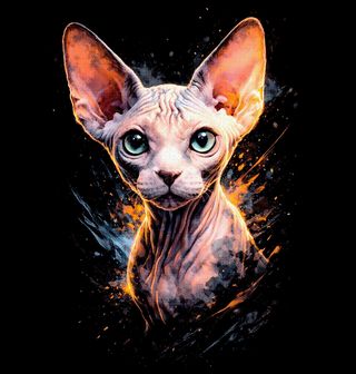 Obrázek 1 produktu Dámské tričko Růžová Kočka Sphynx