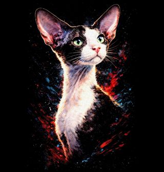 Obrázek 2 produktu Dámské tričko Kočka Cornish Rex