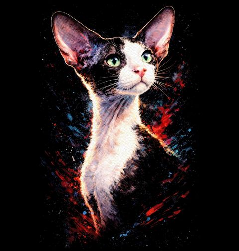 Obrázek produktu Dámské tričko Kočka Cornish Rex