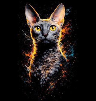 Obrázek 2 produktu Pánská mikina Šedá Kočka Devon Rex