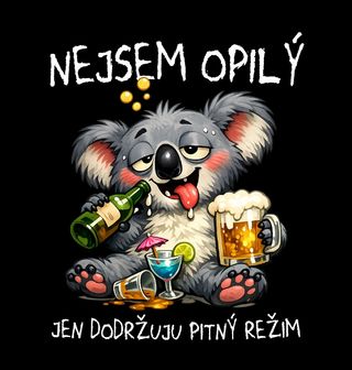 Obrázek 1 produktu Dětské tričko Opilá Koala Nejsem opilý, jen dodržuju pitný režim