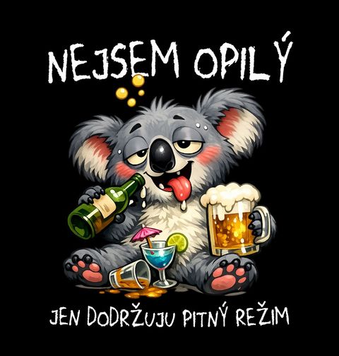 Obrázek produktu Dětské tričko Opilá Koala Nejsem opilý, jen dodržuju pitný režim