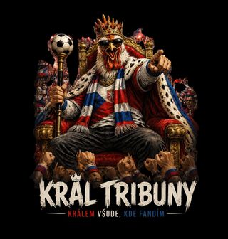Obrázek 1 produktu Dámské tričko Král tribuny Králem všude, kde fandím