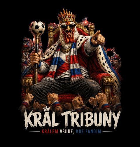 Obrázek produktu Dámské tričko Král tribuny Králem všude, kde fandím