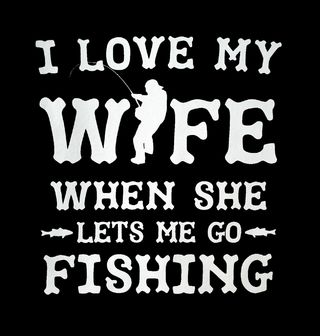 Obrázek 2 produktu Pánské tričko Miluju svoji ženu, když mě nechá jít na ryby