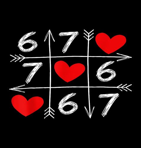 Obrázek produktu Dámské tričko Piškvorky Six Seven 67 Love