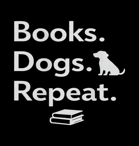 Obrázek produktu Dámské tričko Rutina Pejskaře Books Dogs Repeat