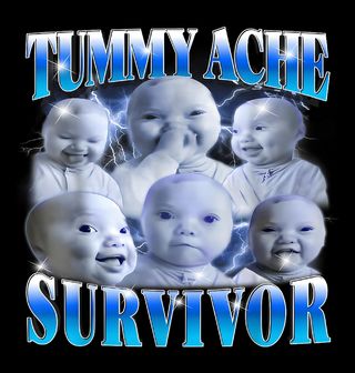 Obrázek 1 produktu Pánská mikina Niche Baby TikTok Meme Tummy Ache Survivor