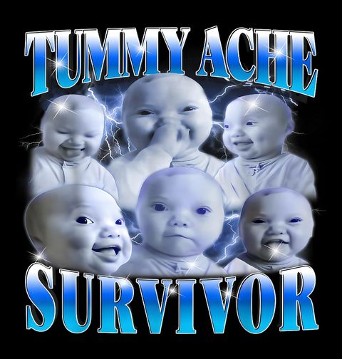Obrázek produktu Pánská mikina Niche Baby TikTok Meme Tummy Ache Survivor