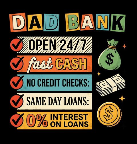 Obrázek produktu Pánské tričko Tátova banka Dad Bank