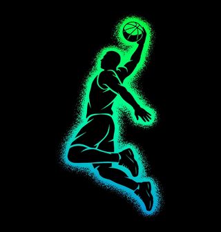 Obrázek 2 produktu Dámské tričko Neonový Basketbalista