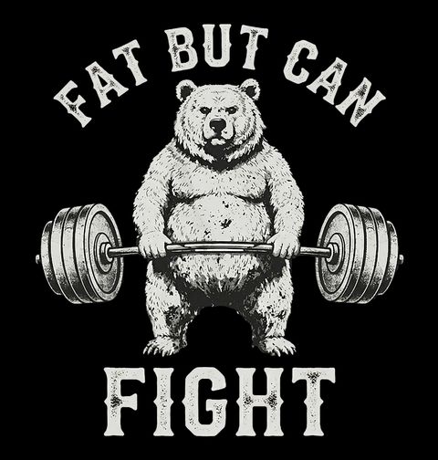 Obrázek produktu Dámské tričko Silný Medvěd Fat But Can Fight